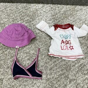 American Girl Doll Clothes BFF LOL hat swim top